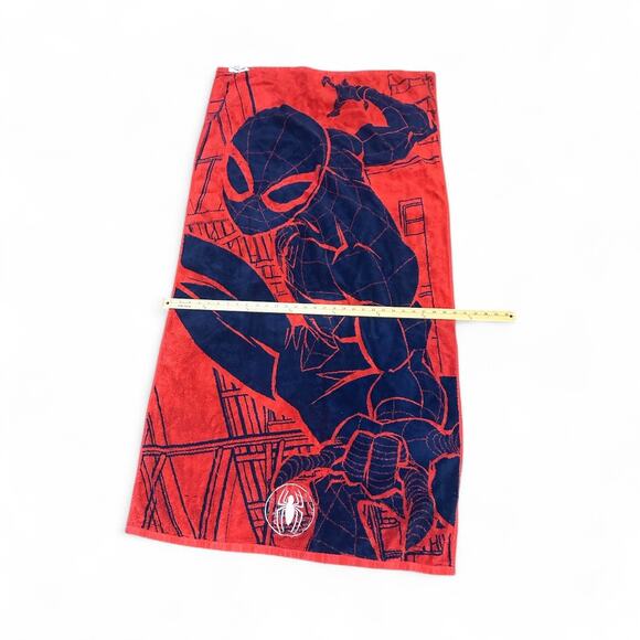 Marvel Spider-Man Beach Towel 34''x64'' with Embroidered Used - Picture 3 of 3